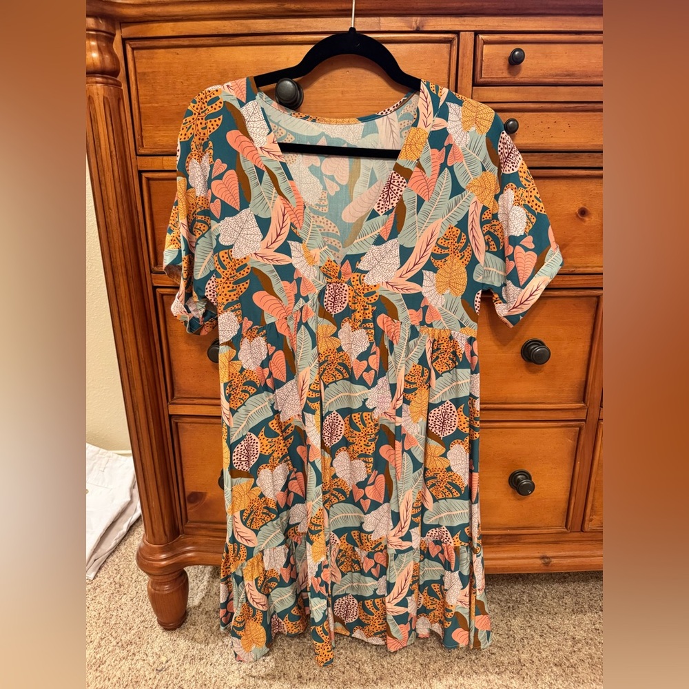 Floral V-Neck Dress